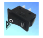 Rocker Switch Black 16A markings 2 White lines C1501